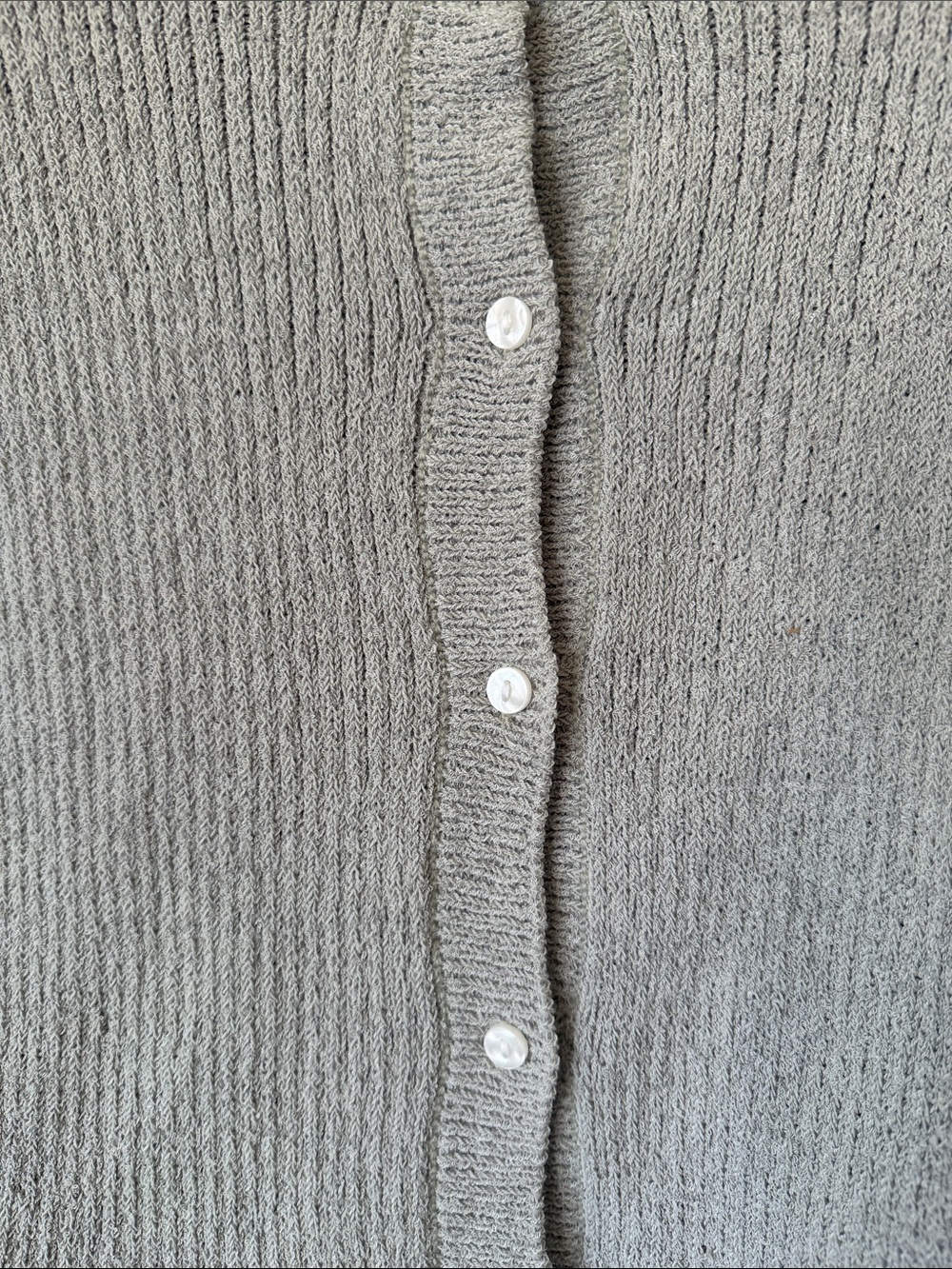 H&M Light Green Ribbed Cropped Button Cardigan - Picture 4 of 5